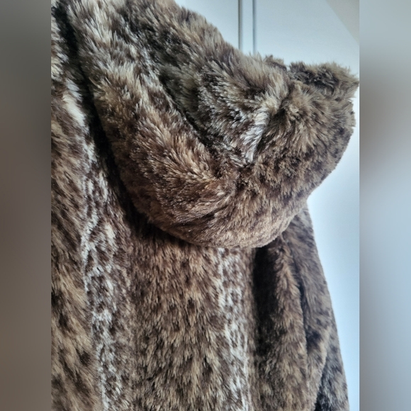 NEW FASHIONNOVA JACKET PULLIVER FAUX FUR ANIMAL PRINT - Picture 6 of 9